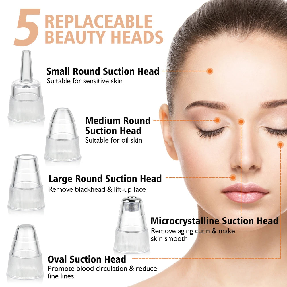 Electric Blackhead Remover Device Acne Pimple Black Heads Sport Exfoliator Suction Facial Cleansing Tools Pore Cleaner Machine