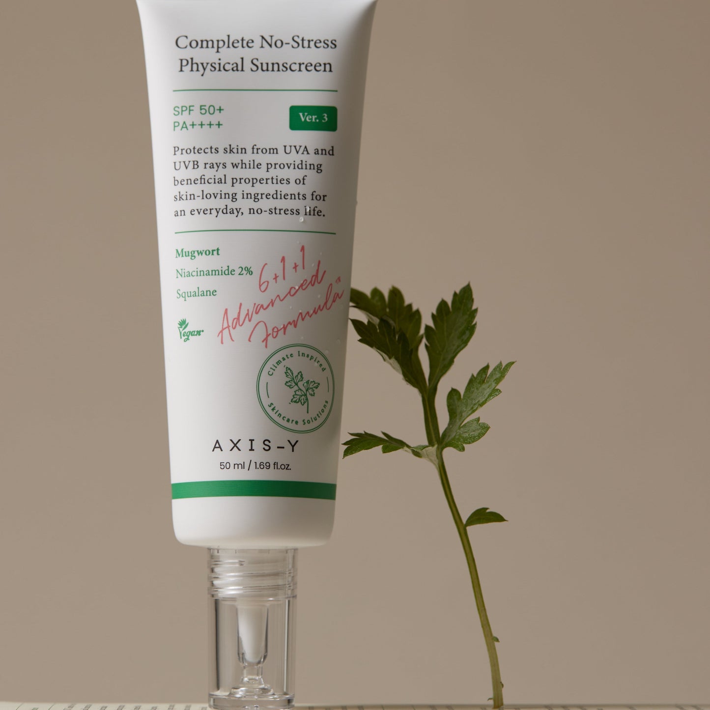 AXIS-Y Complete No-Stress Physical Sunscreen Broad Spectrum SPF 50+ PA++++ (50ml) - Kiyoko Beauty