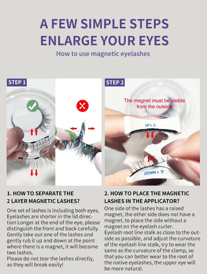 3D Natural Reusable Magnetic Eyelashes