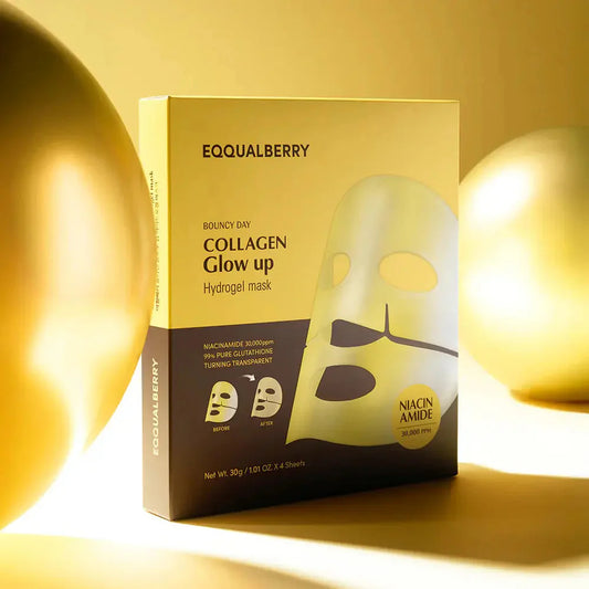 EQQUALBERRY MASQUE HYDROGEL ÉCLAT COLLAGÈNE (4 PIÈCES)