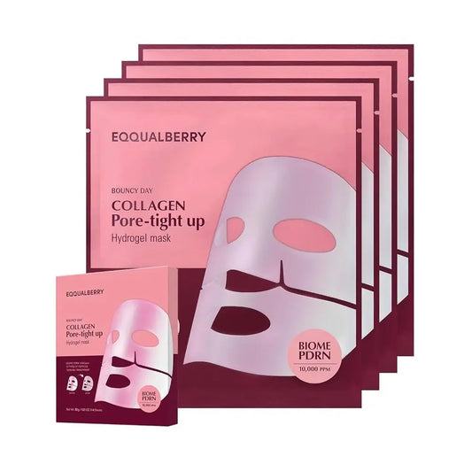 MASQUE HYDROGEL EQQUALBERRY COLLAGEN RETENU LES PORES (4 PIÈCES)