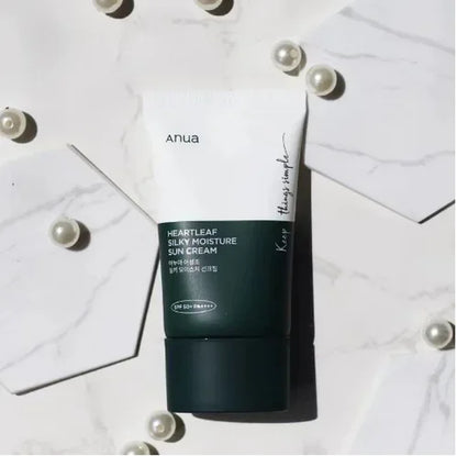 ANUA Houttuynia Cordata Sunscreen Anti-Melting and Brightening Care, Soft and Moisturized Isolation 50Ml