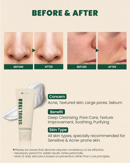 KSECRET SEOUL 1988 Cleansing Foam: Pine Cica 1% + Probiotics (150ml)
