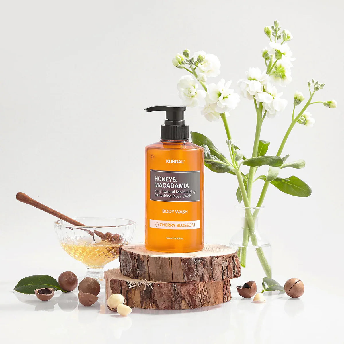 KUNDAL Honey & Macadamia Pure Body Wash (500ml)
