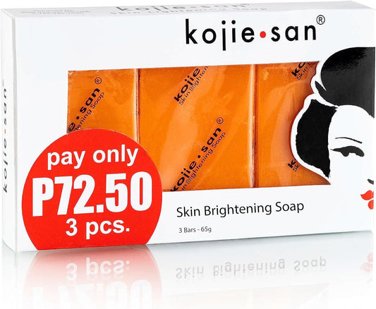 Original Kojic Acid Soap for Face & Body - Cosmetic Soap for Beautifully Fresh Skin (3 X 65g Bars)