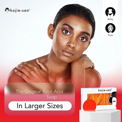 Original Kojic Acid Soap for Face & Body - Cosmetic Soap for Beautifully Fresh Skin (3 X 65g Bars)