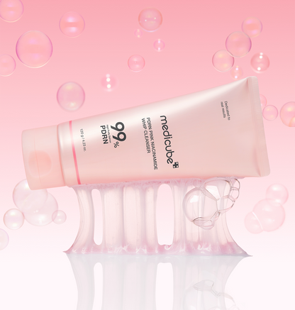 Medicube PDRN Pink Niacinamide Whip Cleanser (120g) - Kiyoko Beauty