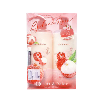 COFFRET SHAMPOOING ET SOIN CAPILLAIRE OFF &amp; RELAX SPA LITCHI ET ROSE (2 x 460 ml)