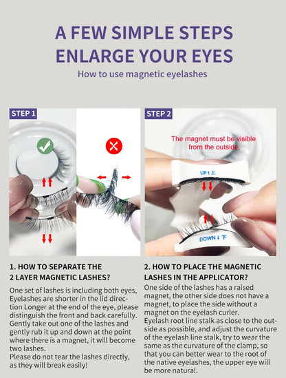 3D Natural Reusable Magnetic Eyelashes
