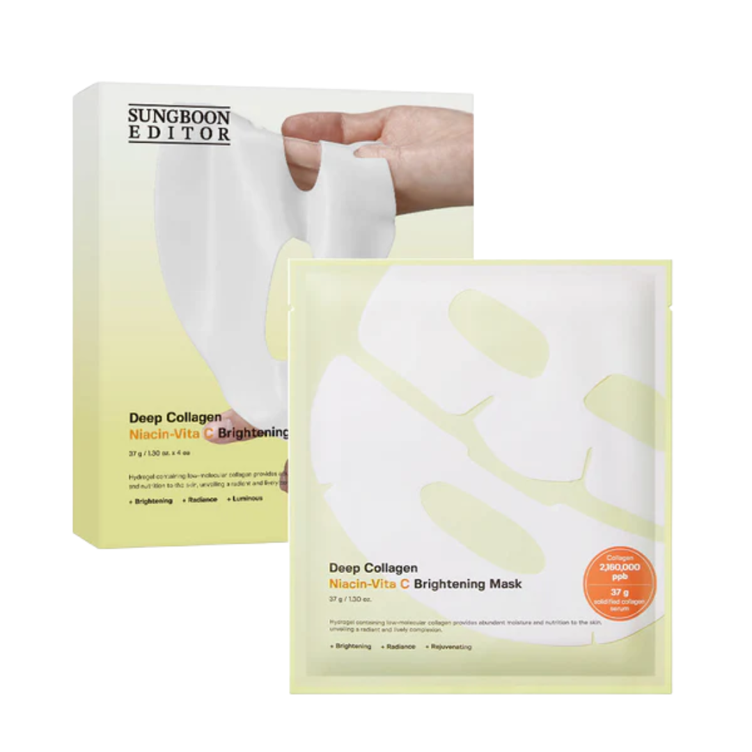 Sungboon Editor Deep Collagen Niacin-Vita C Brightening Mask (4pcs) - Kiyoko Beauty