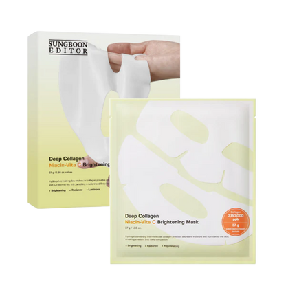 Sungboon Editor Deep Collagen Niacin-Vita C Brightening Mask (4pcs) - Kiyoko Beauty
