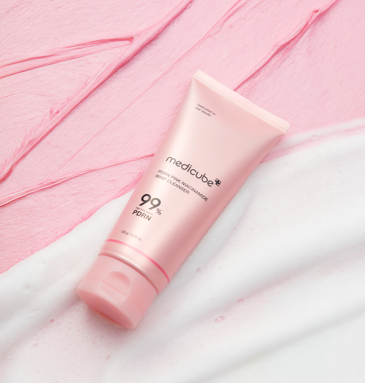 Medicube PDRN Pink Niacinamide Whip Cleanser (120g) - Kiyoko Beauty