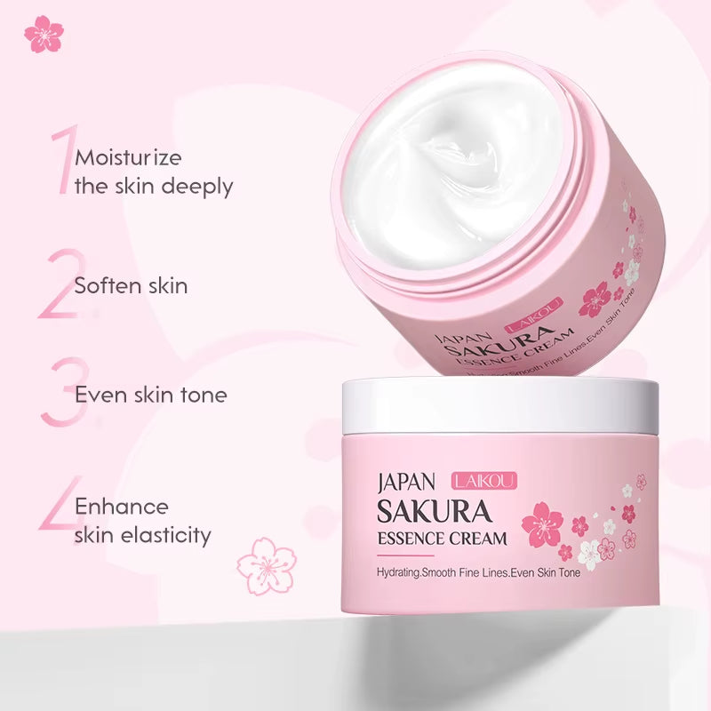 9Pcs Facial Products Kit Sakura Skin Care Set Facial Cleanser Face Cream Sunscreen Facial Mask Eye Cream Korean Skincare Product